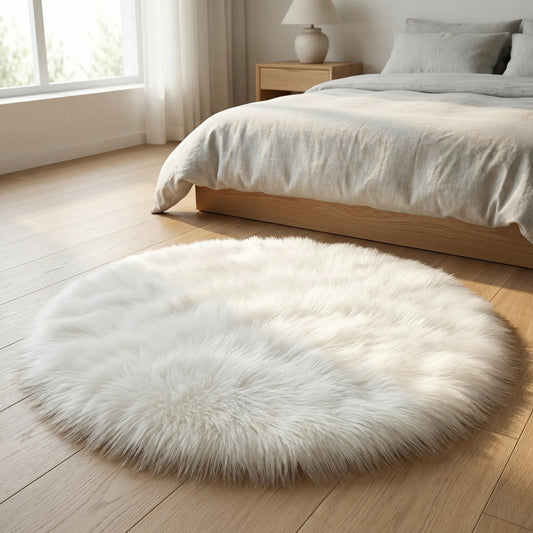 Round Plush Accent Rug - Plushio