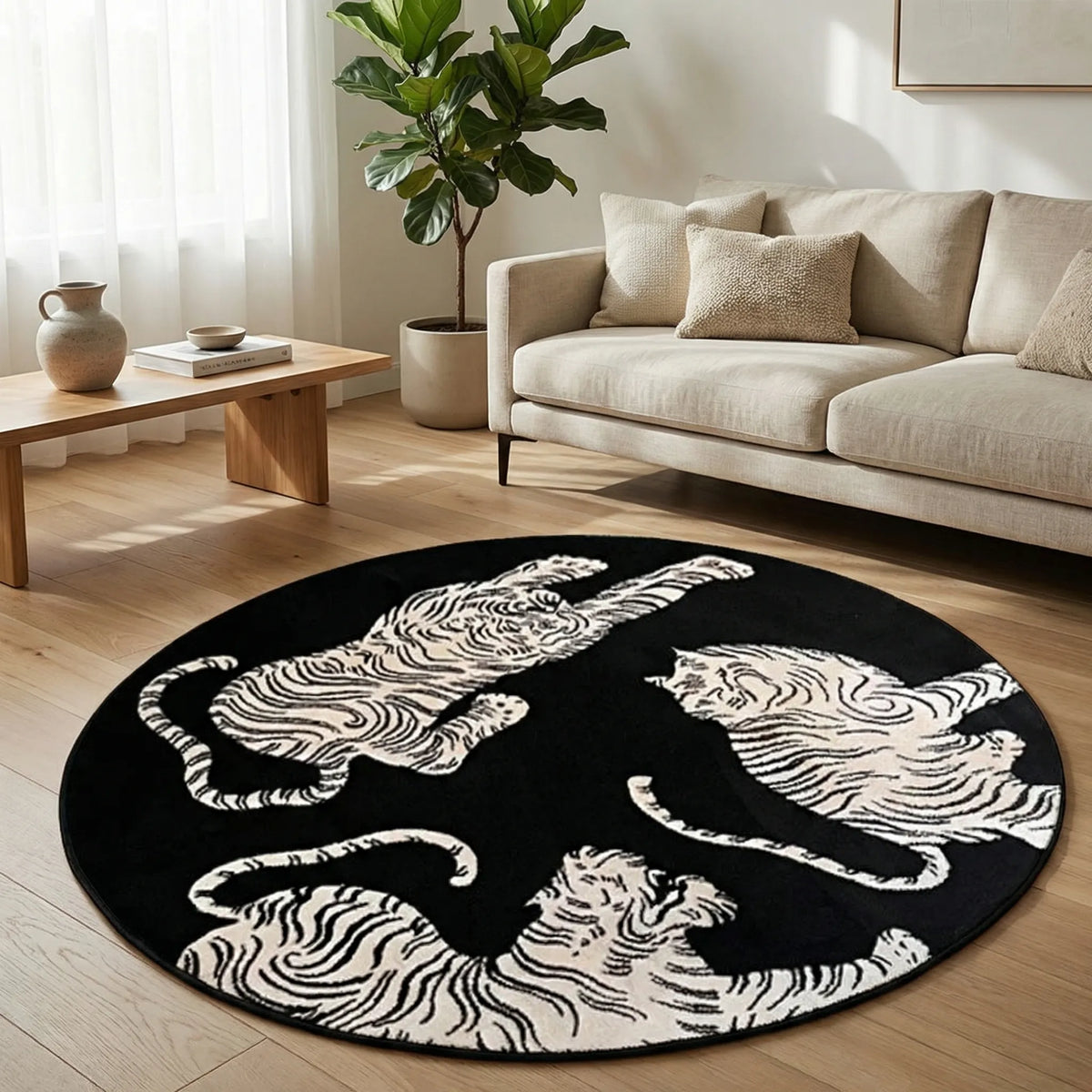 Round Plush Area Rug - Luxeround