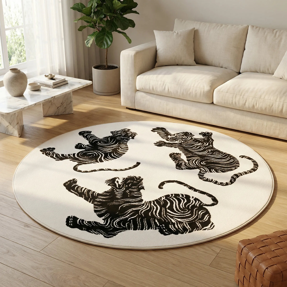 Round Plush Area Rug - Luxeround