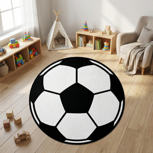Round Sports Themed Floor Rug - Kickora