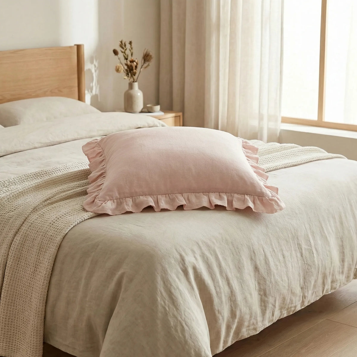 Ruffled Square Pillow Cover - Ruffelle
