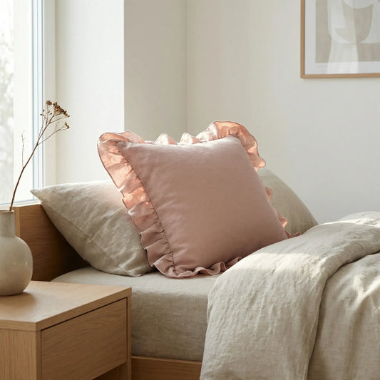 Ruffled Square Pillow Cover - Ruffelle