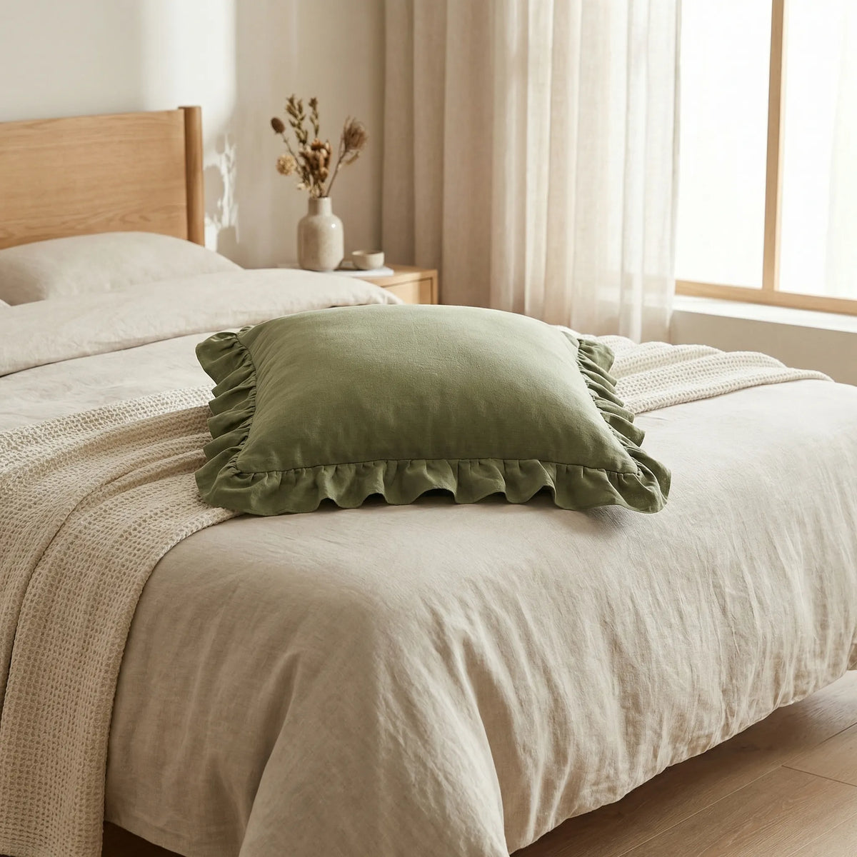 Ruffled Square Pillow Cover - Ruffelle