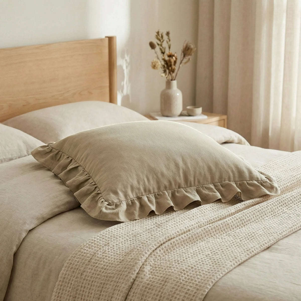 Ruffled Square Pillow Cover - Ruffelle