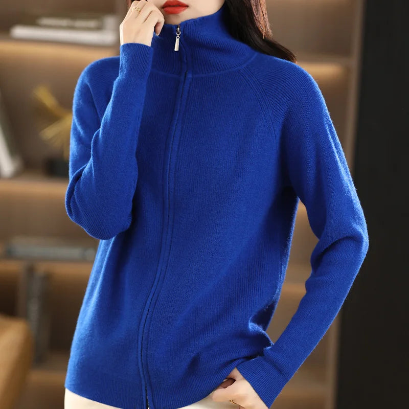 Ladies' Jacket with Double Zip – Celeste