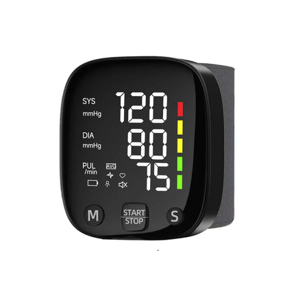 Rechargeable LED Wrist Blood Pressure Monitor with Voice Function – HeartGuard
