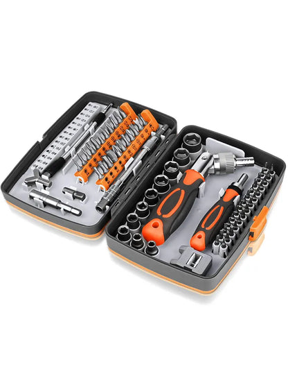 68-in-1 Ratchet Screwdriver Set with Magnetic Bits & Extension Rod – FortiDrive