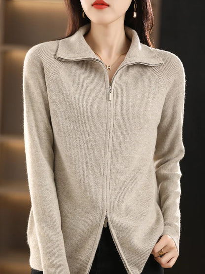 Ladies' Jacket with Double Zip – Celeste