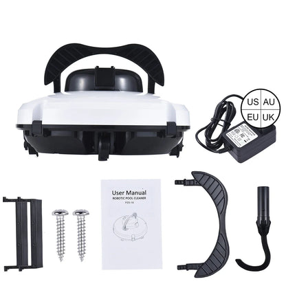 Cordless Robotic Pool Cleaner IPX8 Waterproof Dual-Motor 120-Min Runtime – AquaMate