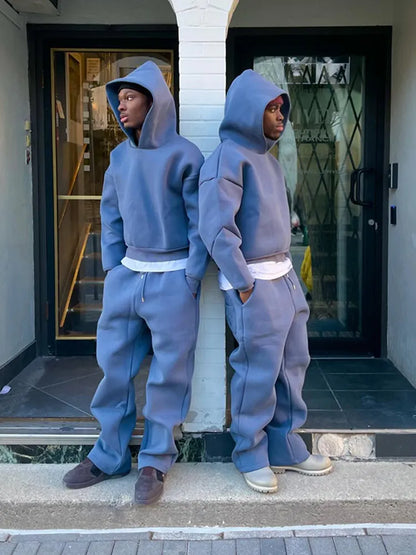 Oversized men's tracksuit with hoodie & jogging trousers – Bastian