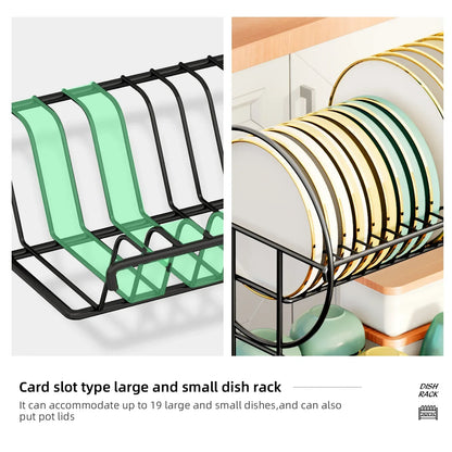 2-Tier Dish Drying Rack with Drainboard & Cutlery Holder – Aria
