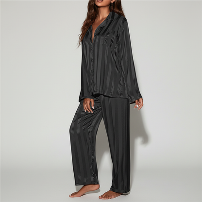 Satin-Pyjama-Anzug - Carla
