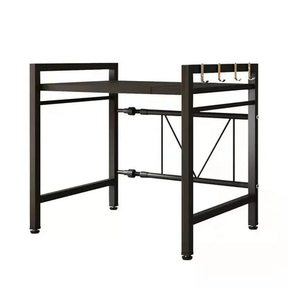 Carbon Steel Retractable Double-Layer Kitchen Shelf – Milo