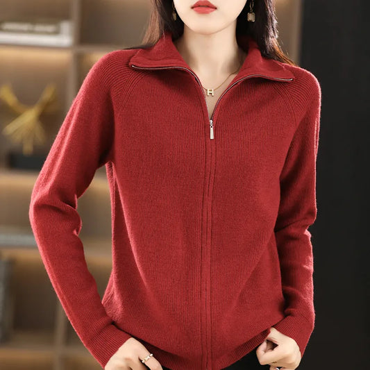 Ladies' Jacket with Double Zip – Celeste