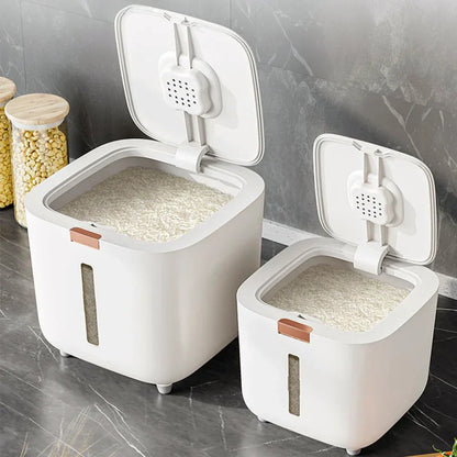 Rice Storage Box 5–10kg Airtight Moisture & Insect Resistant with Measuring Cup – GrainSafe