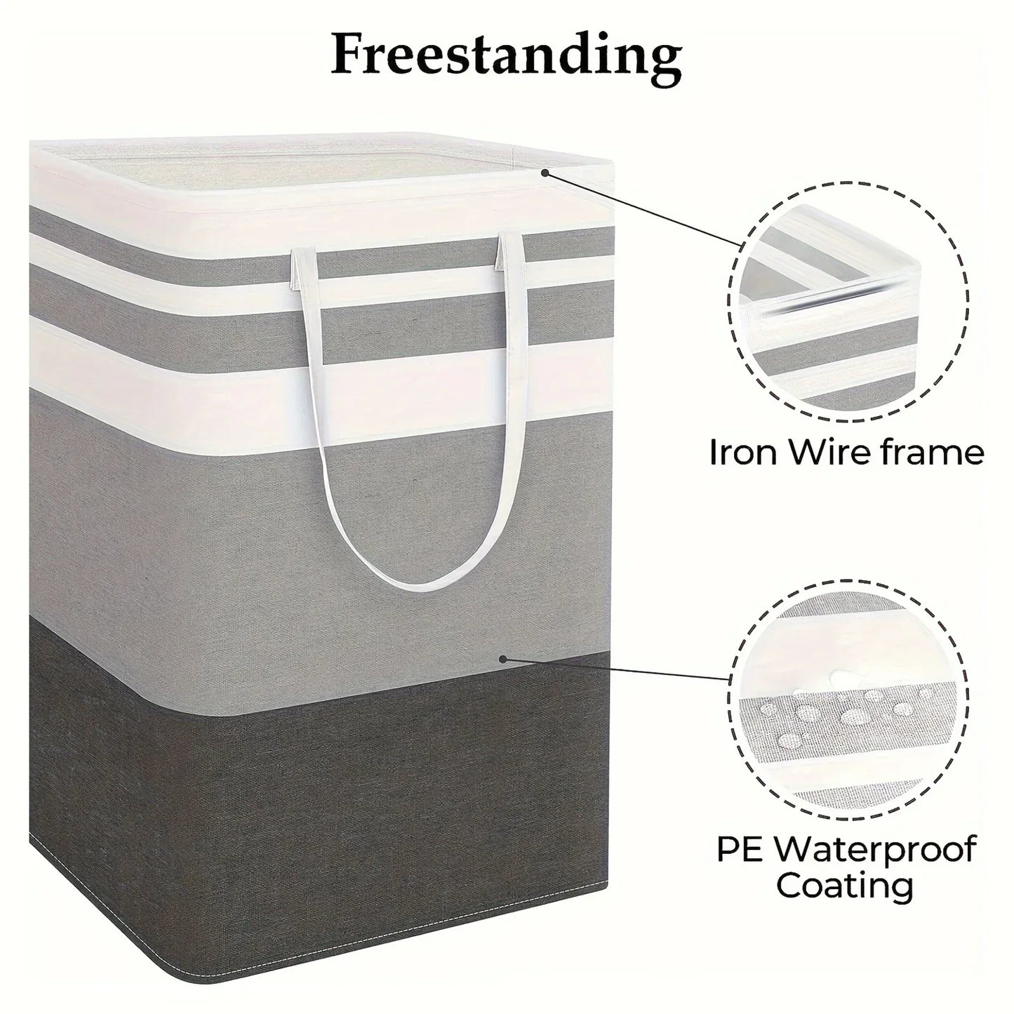 75L Large Laundry Hamper with Handles & Collapsible Design – Solen