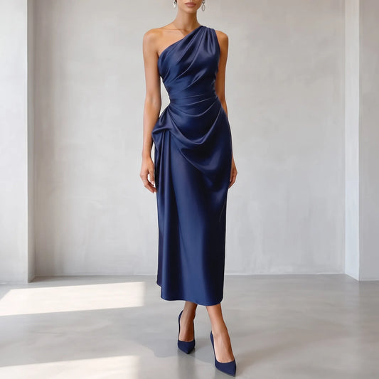 Sleeveless Satin Midi Dress -  Minnie
