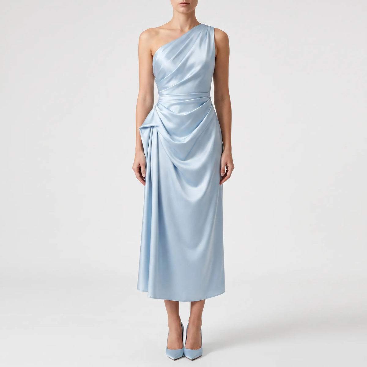 Sleeveless Satin Midi Dress -  Minnie