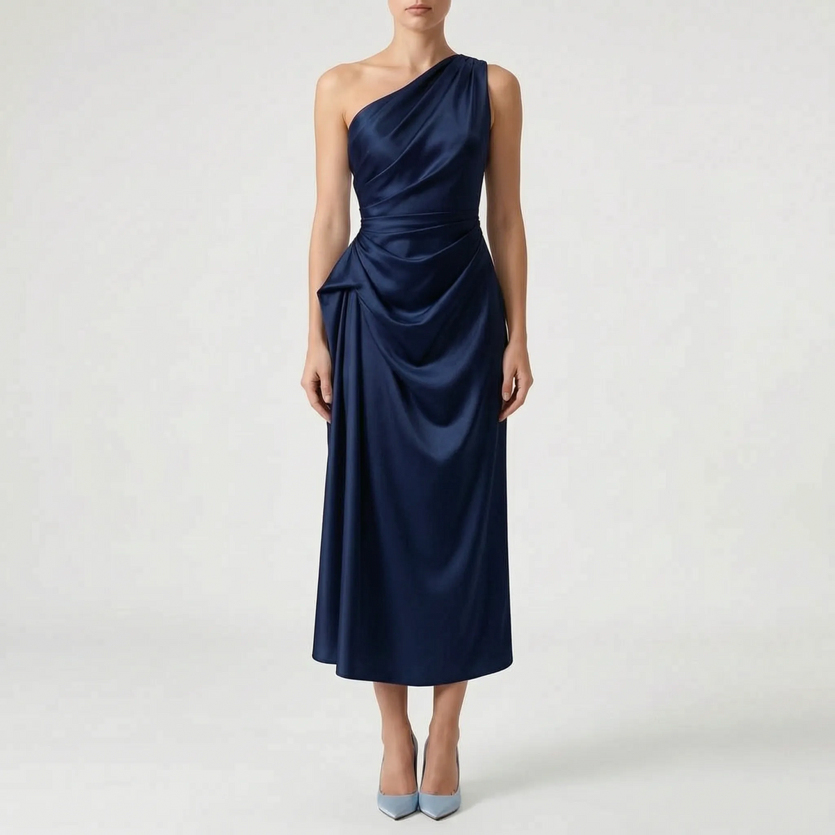 Sleeveless Satin Midi Dress -  Minnie