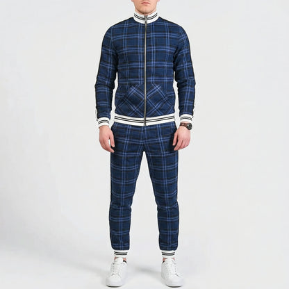 Slim Fit Jogger Set Mit Stehkragen - Riccardo