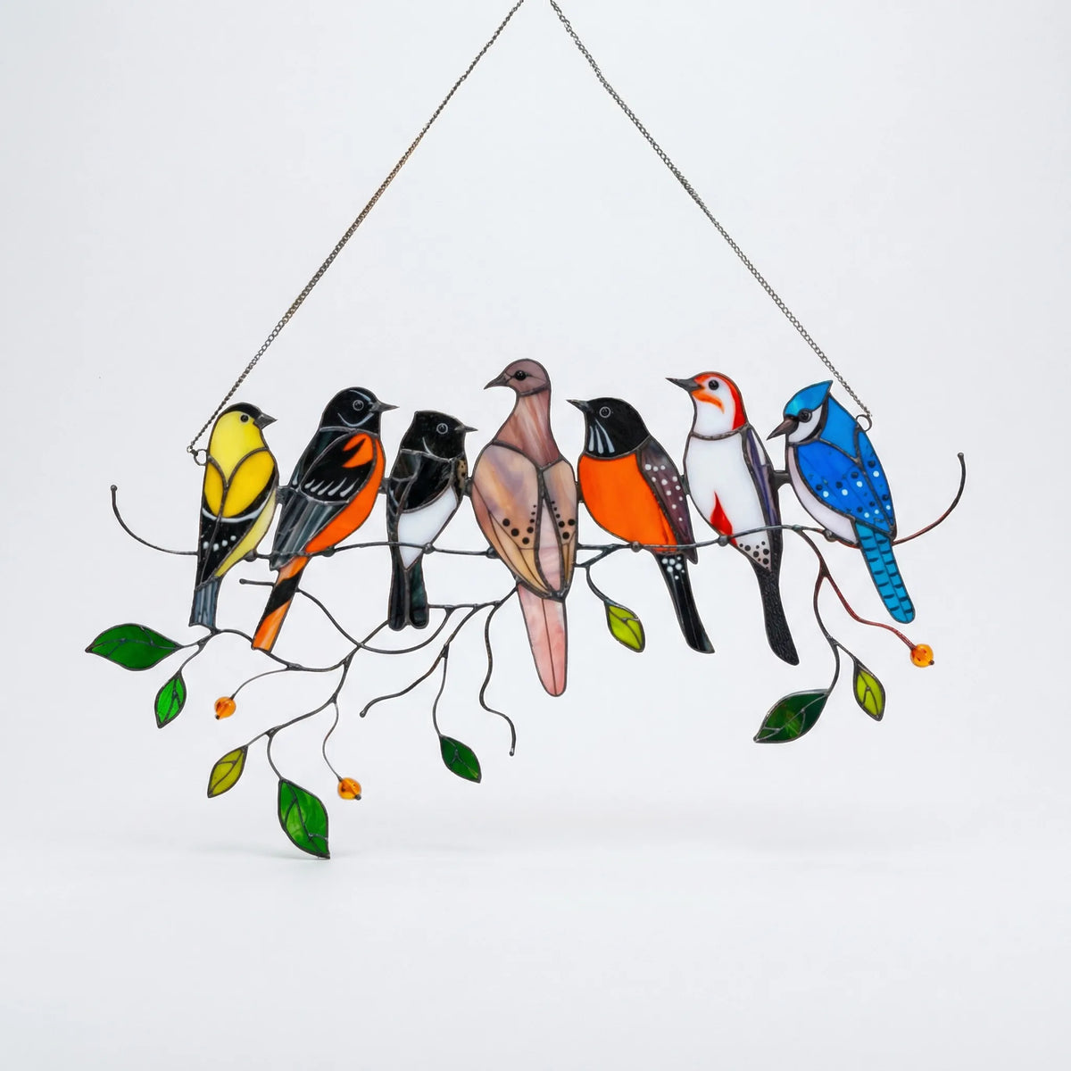 Stained Glass Bird Suncatcher - AureliaBirds
