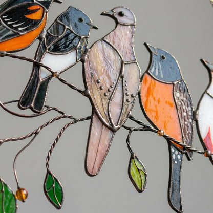 Stained Glass Bird Suncatcher - AureliaBirds