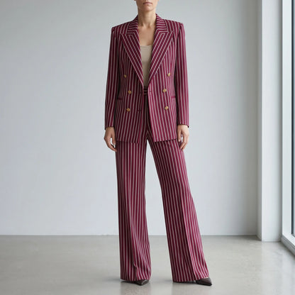 Striped Women Pant Suit -  Courtney