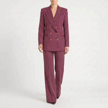 Striped Women Pant Suit -  Courtney