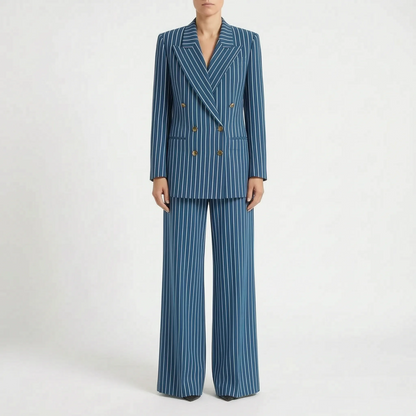 Striped Women Pant Suit -  Courtney