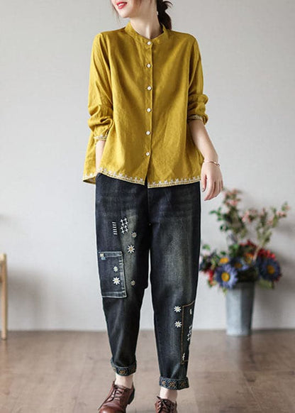 Ladies Embroidered Autumn Top – Yara