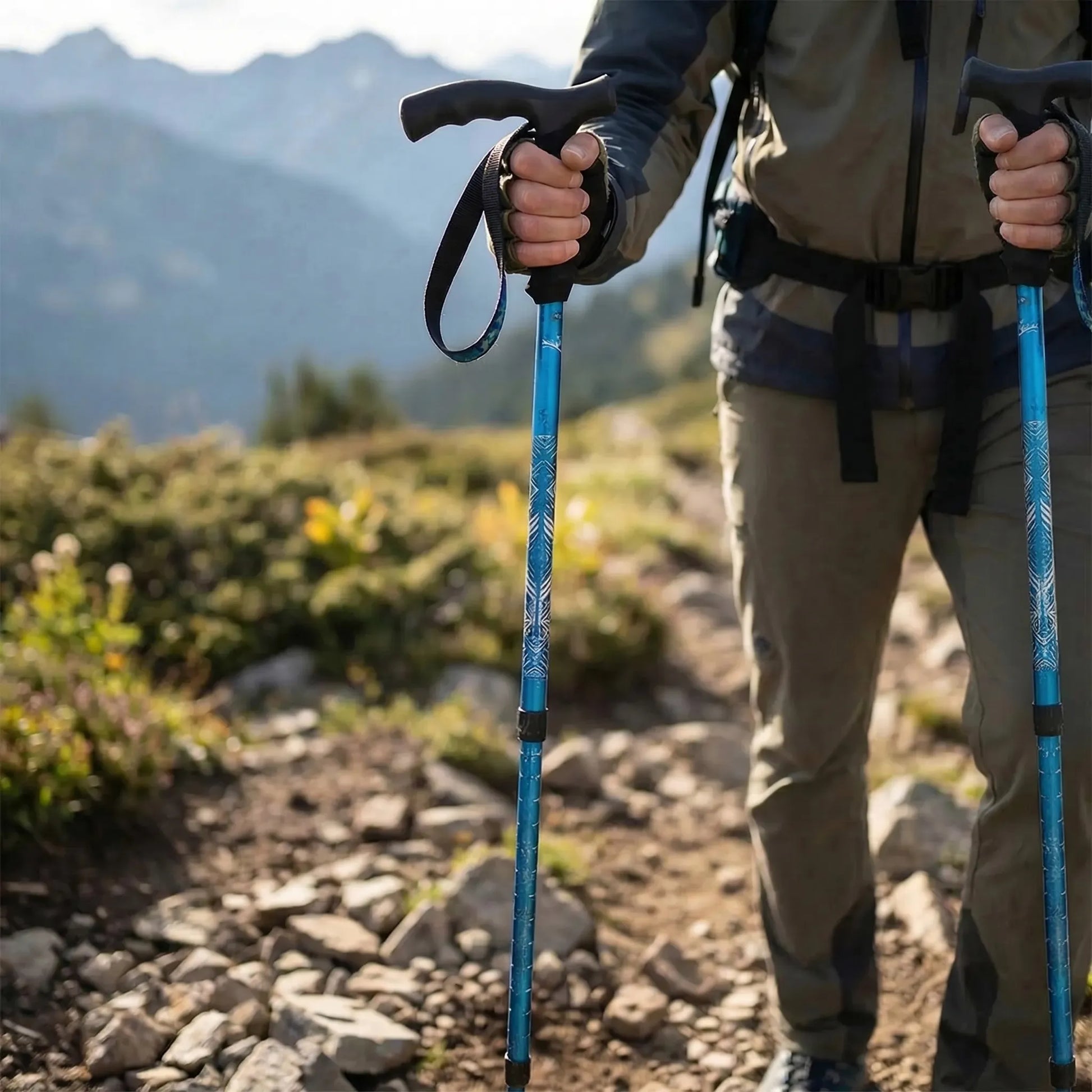 Telescopic Trekking Pole With Wrist Strap -  Alpaven