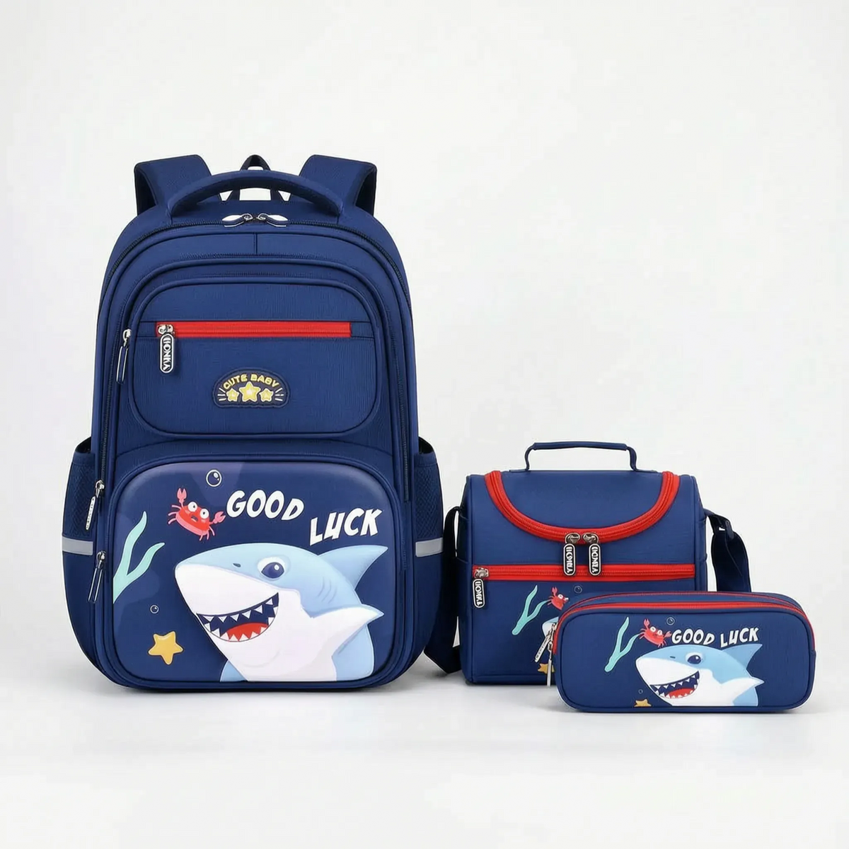 Three-Piece Coordinated School Bag Set - Ruksor