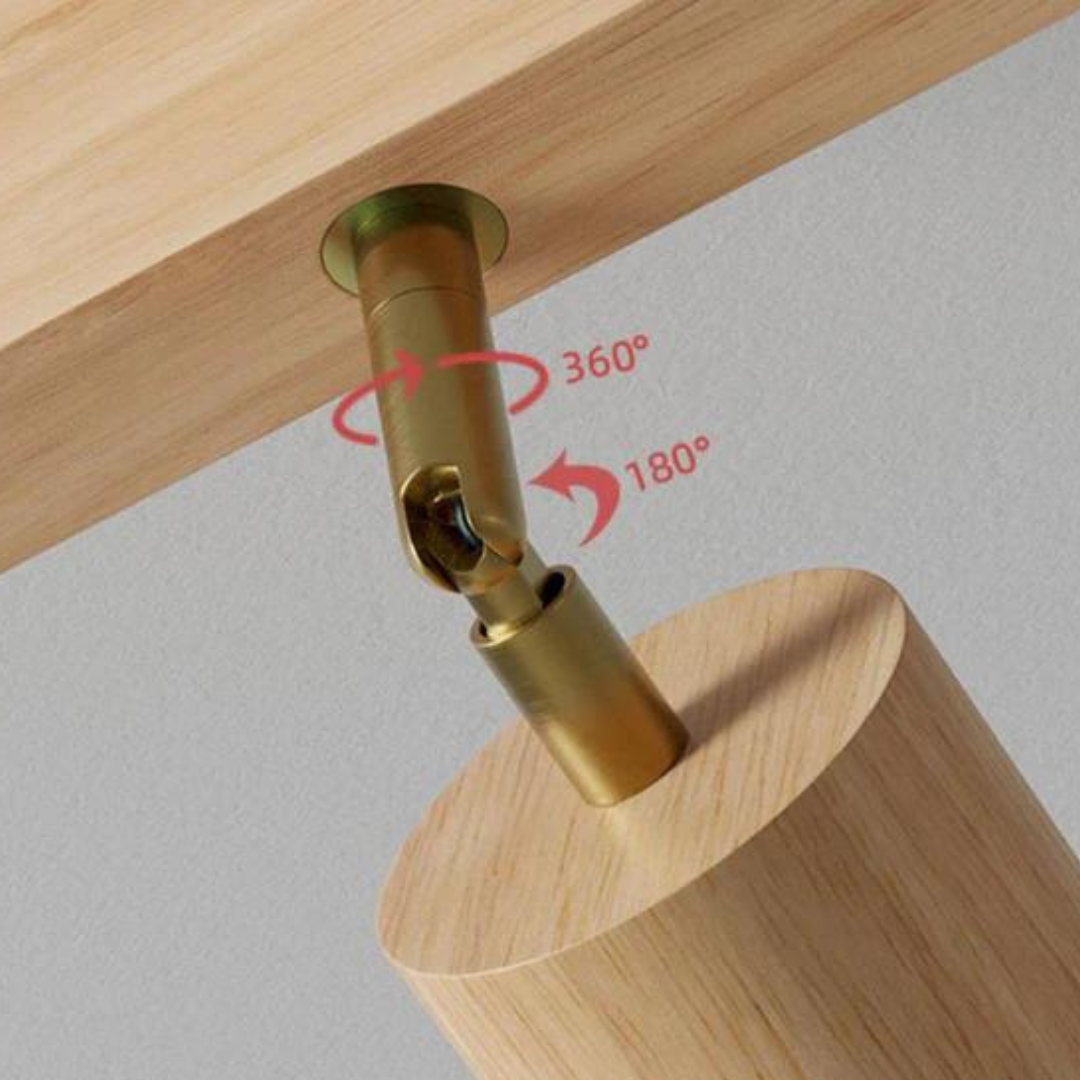 Verstellbare Spotleuchte Holz - Ecobeam