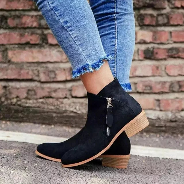 Autumn Ladies' Leather Ankle Boots – Saphira