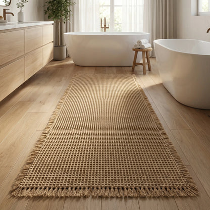 Waffle Textured Bath Runner - Texturra