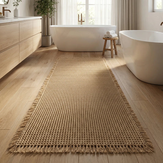 Waffle Textured Bath Runner - Texturra