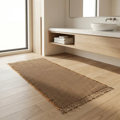 Waffle Textured Bath Runner - Texturra