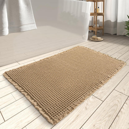 Waffle Textured Bath Runner - Texturra
