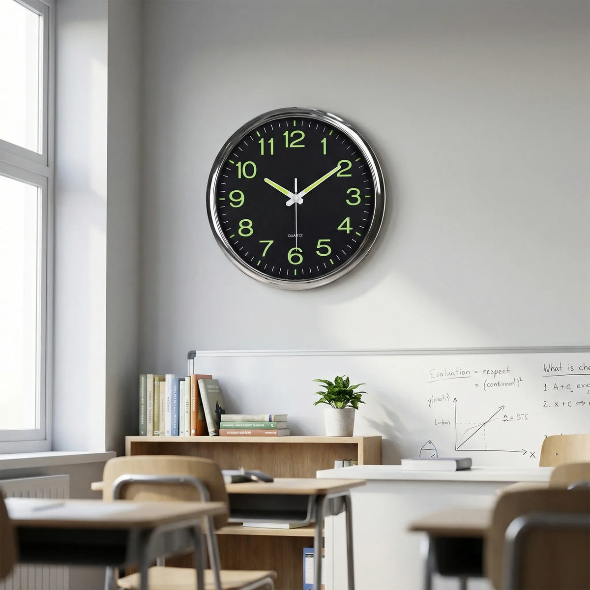 Wall Mounted LED Clock - Quietime