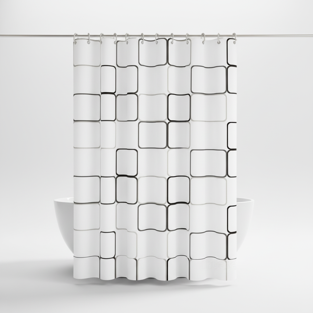 Wasserdichter Halbtransparenter Duschvorhang - HydroCurtix