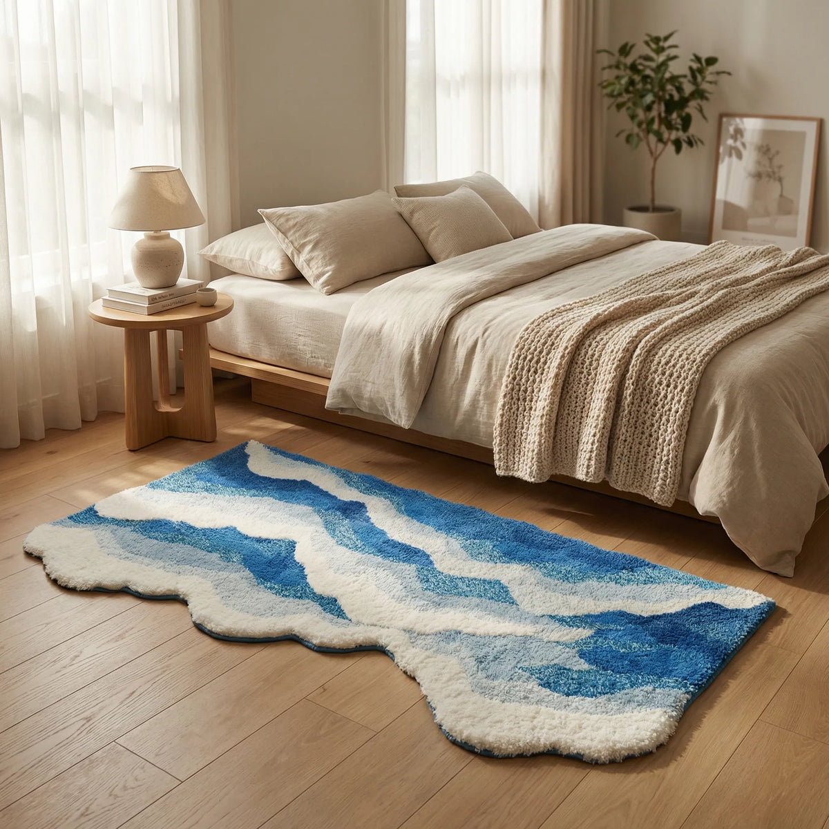 Wave Shaped Bedroom Rug - WaveLoom
