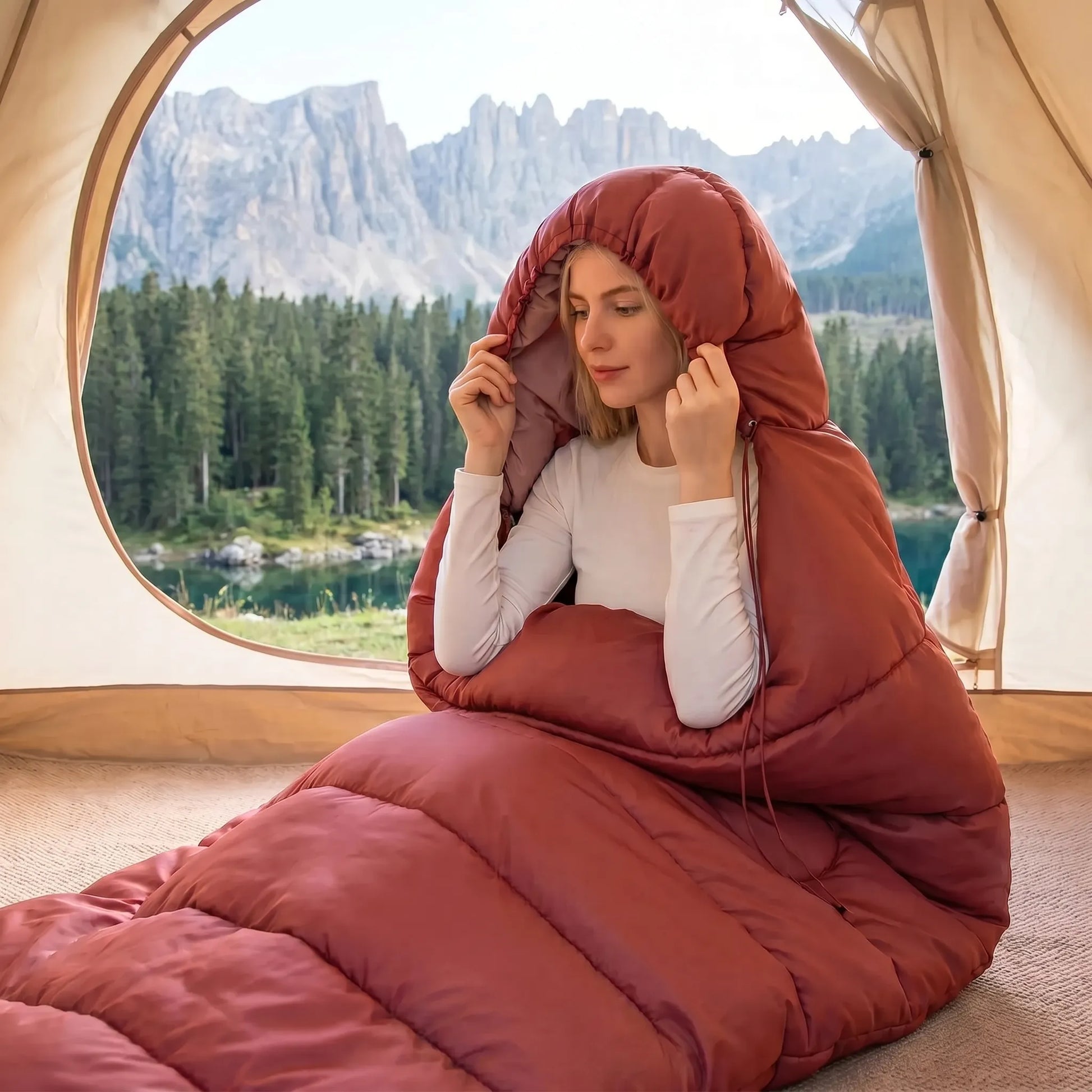 Wide-Cut 3-Season camping Sleeping Bag -  Slumbrex