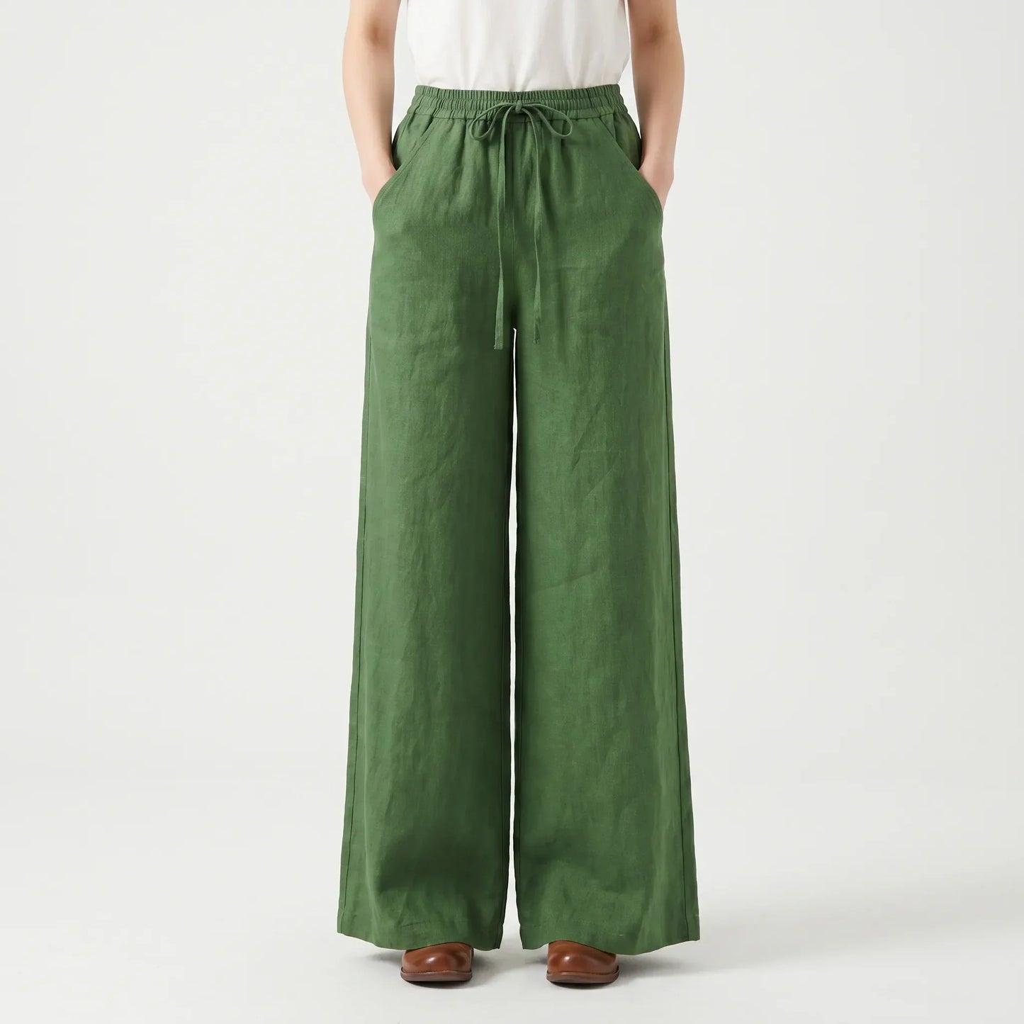 Wide-Leg Casual Trousers -  Sadie