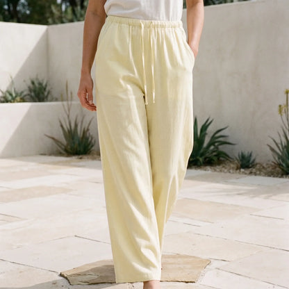 Wide Leg Summer Trousers -  Hazel