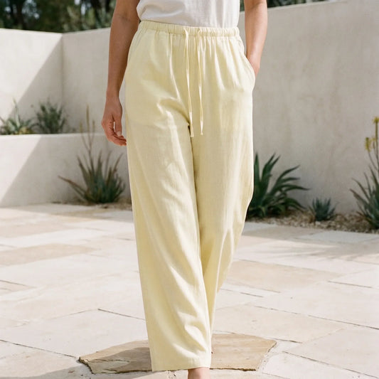 Wide Leg Summer Trousers -  Hazel
