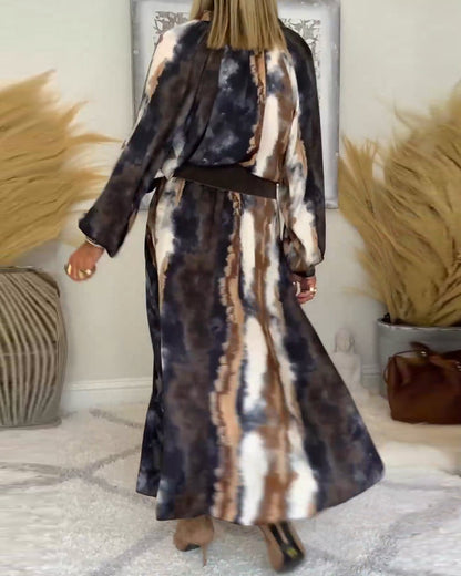 Autumn Maxi Dress with Print – Marise
