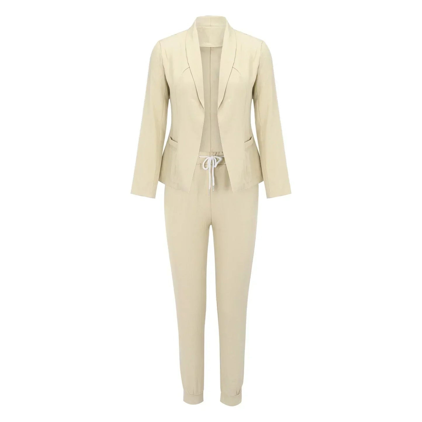 Casual two-piece set with tie belt – Liora