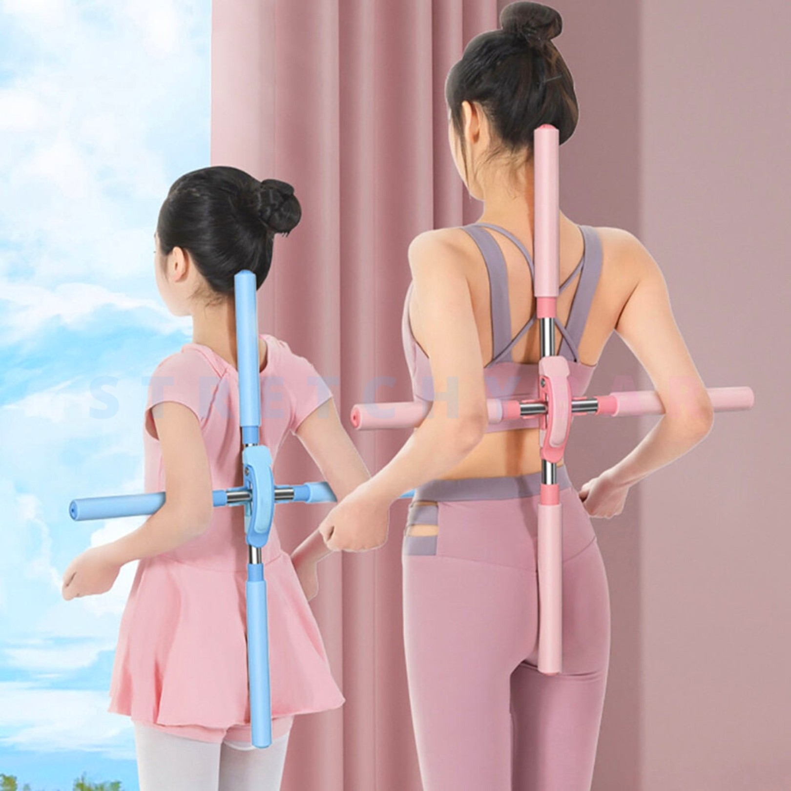 Adjustable Bar for Neck and Back Relaxation - FlexRelief Bar-Pink-Nora Luxe