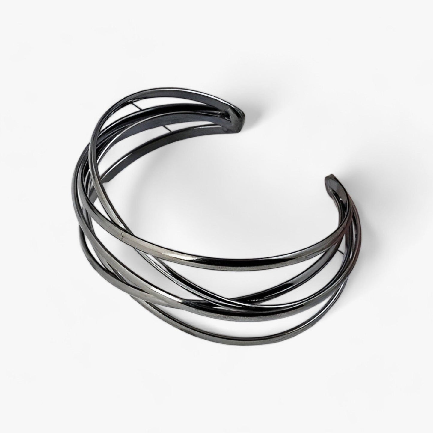 Adjustable cuff bracelet - Liora-Black-Nora Luxe