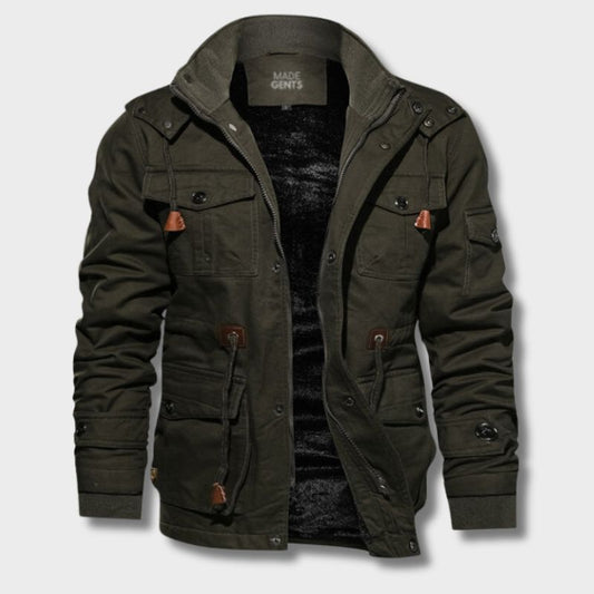 Adventure Cotton Jacket - TrekGuard-Dark Green-S-Nora Luxe